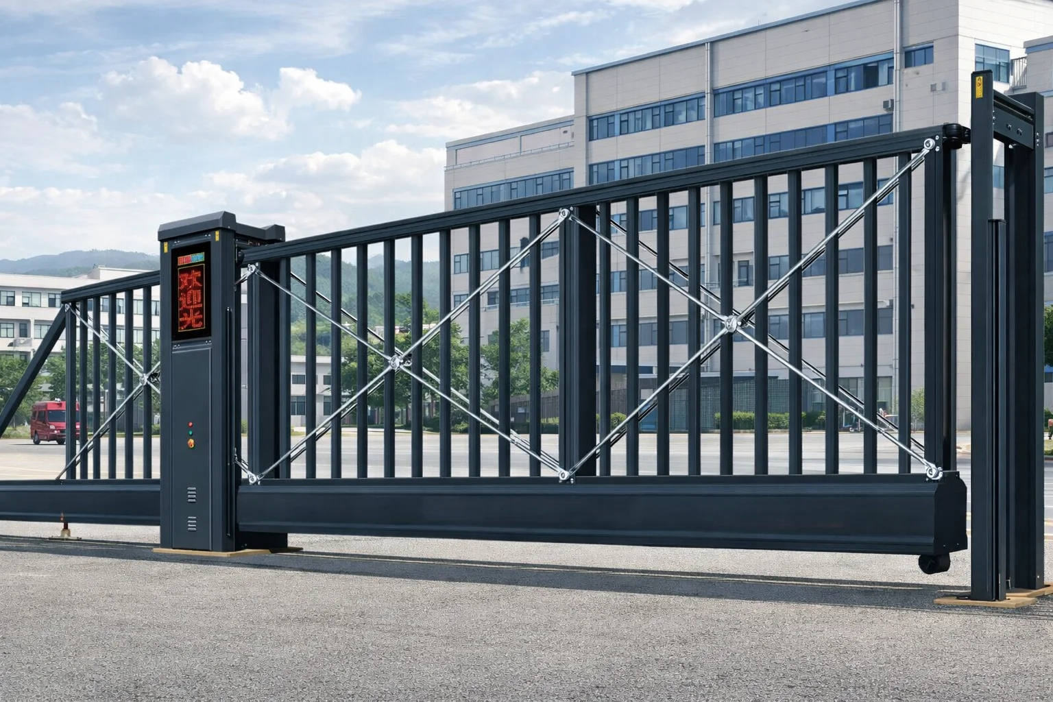 Factory direct cantilever sliding door, automatic floating door without ground rail, suitable for industrial and residential use