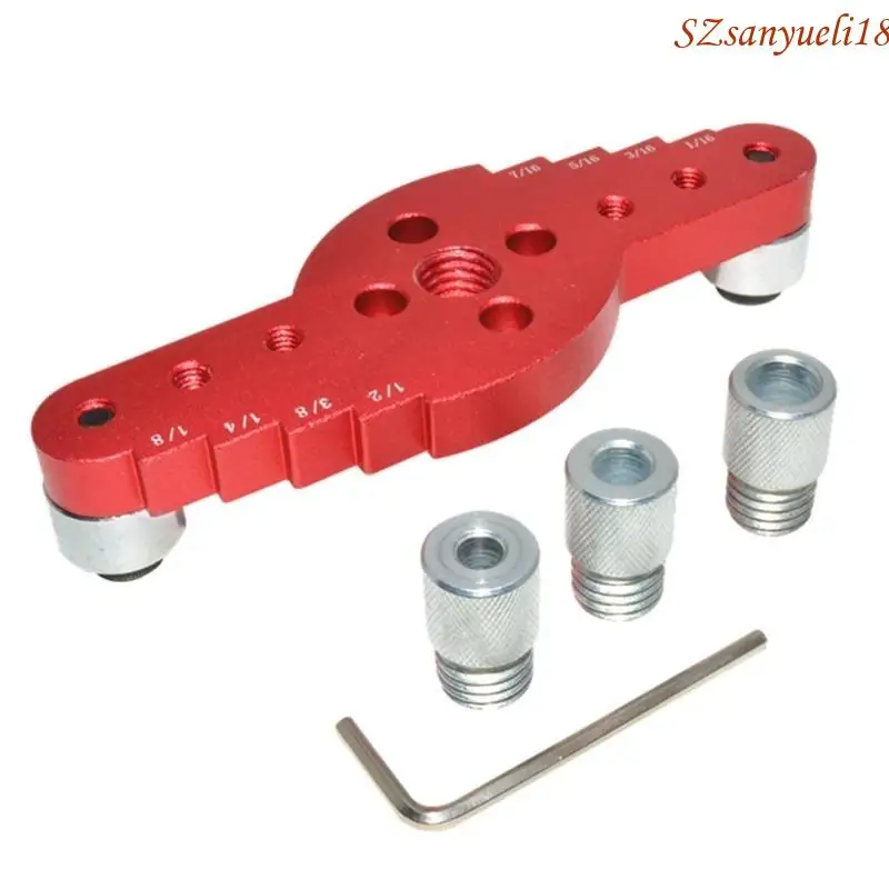

94PC Centering Straight Hole Drilling Positioner Aluminum Woodworking Dowelling