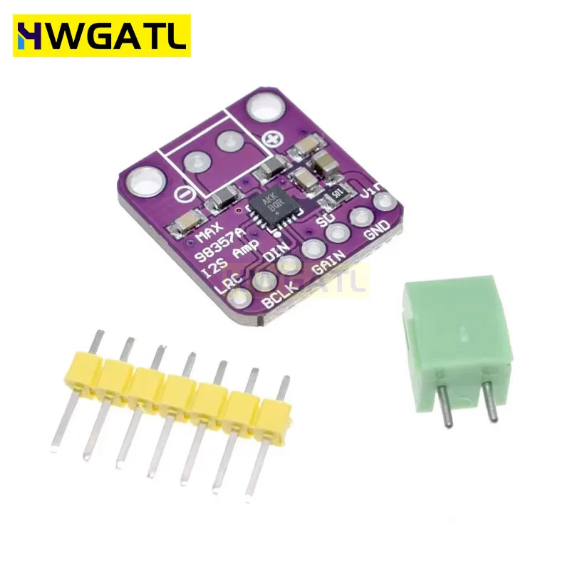 HWGATL Max98357 I2S 3W Class D Amplifier Breakout Interface Dac Decoder Module Filterless Audio Board For Raspberry Pi Esp32