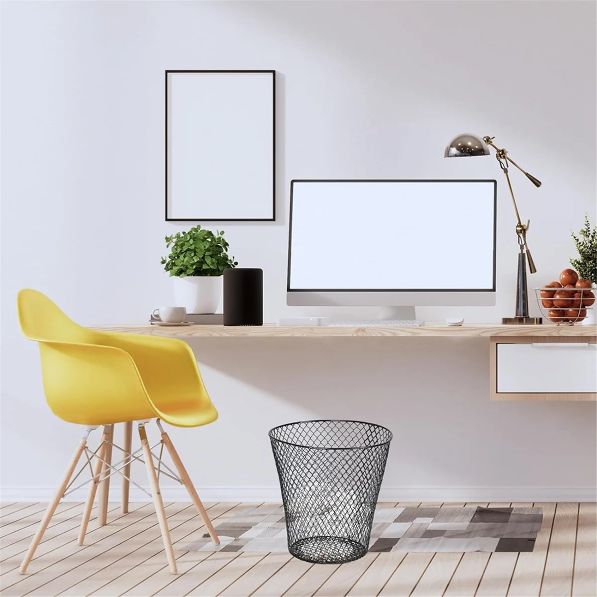 

A75K Round Wastepaper Basket, Wire Mesh Desk Metal Trash Can Recycling Trash Can Garbage Container for Bedroom Office(10pcs)