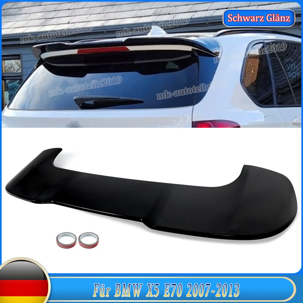 Heckspoiler Kofferraumlippe Bodykit für BMW X5 E70 X5M 2006-2014 im Werksstil – Autozubehör