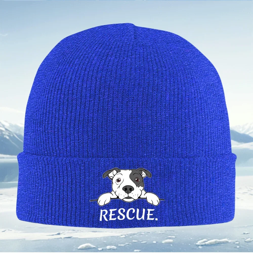 Perro mirando la pata de rescate por encima de los hombres mujeres للجنسين سمبريرو دي بونتو gorro جيرسي gorra invierno térmico
