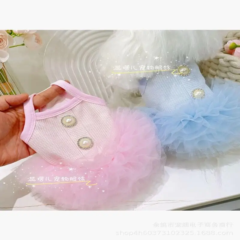 

2024 Hot Sanrios Spring and Autumn Models Lace Pet Dress Y2K Kuromi Cartoon Cute Cat Dog Pet Clothes Fashion Pet Supplies New