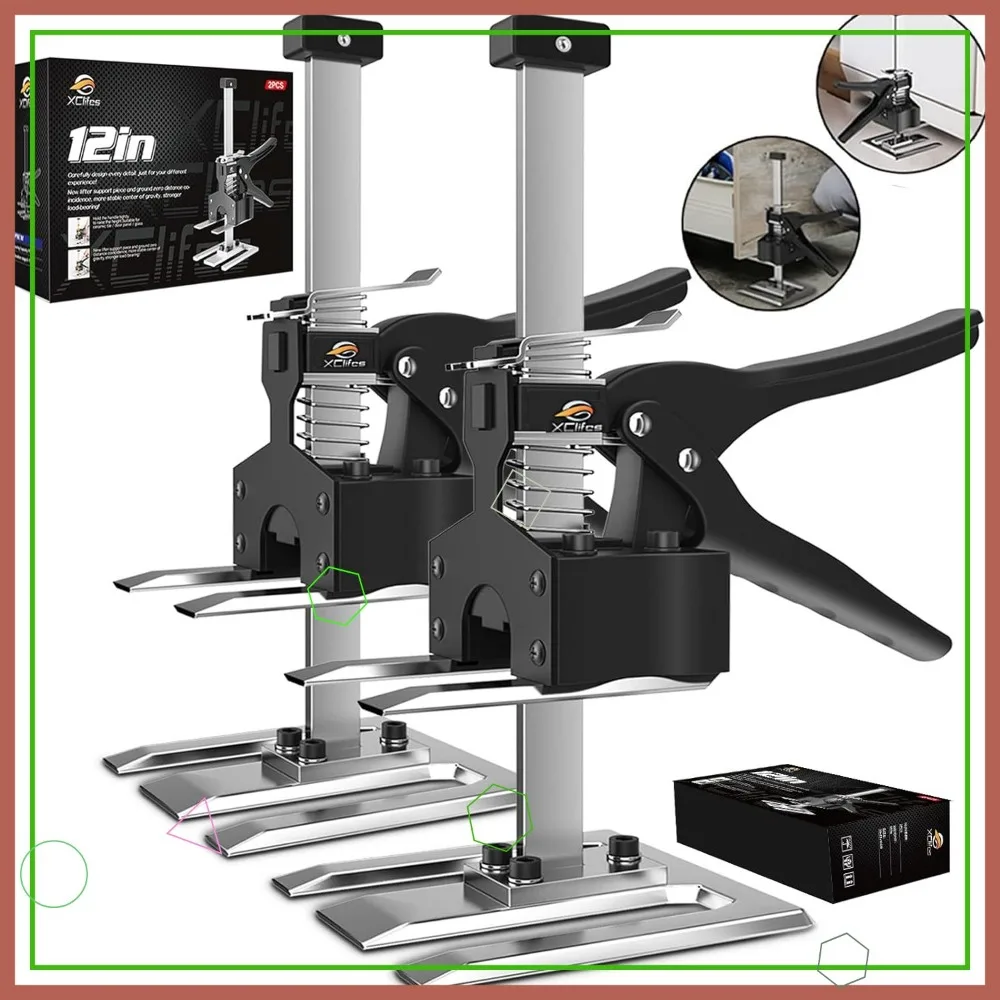 2-pack Multi-function Lifting Jack, Adjustable Height Tool for Tiles, Doors,