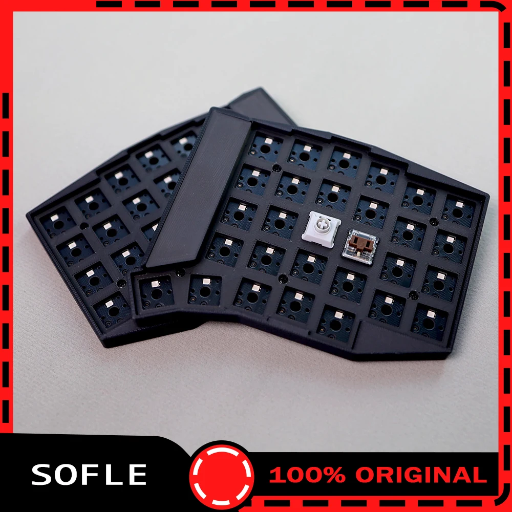 

Sofle Split Keyboard Kit Dual Mode Bluetooth 2.4G Wireless Split Keyboard Kit Customized Hot Swap Choc V1/V2 Switch ZMK PC Gamer