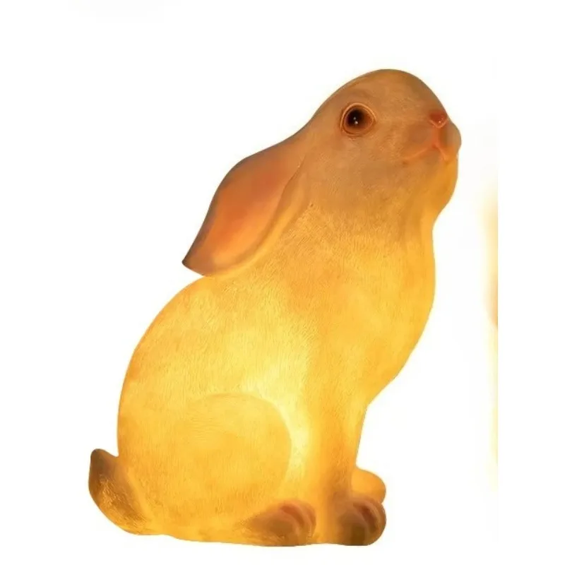 Light Emitting Diode Outdoor Decoration Fiberglass Fiberglass Lamp Rabbit Peacock 3D Animal Bird Sculpture Pattern Lamp