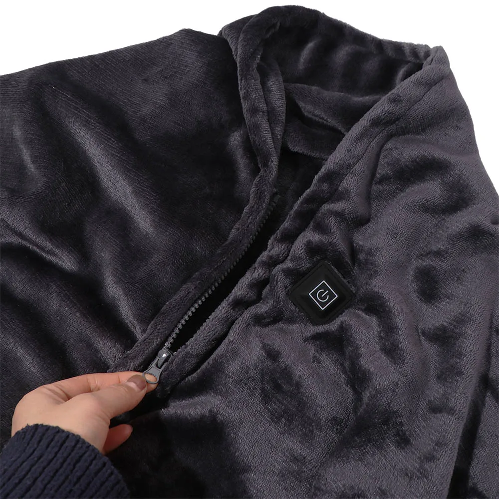 Coral Velvet Heating Blanket 8 Heated Areas 3 Heated Level USB Heating Shawl Fast Heating Portable Heated Mat Travel