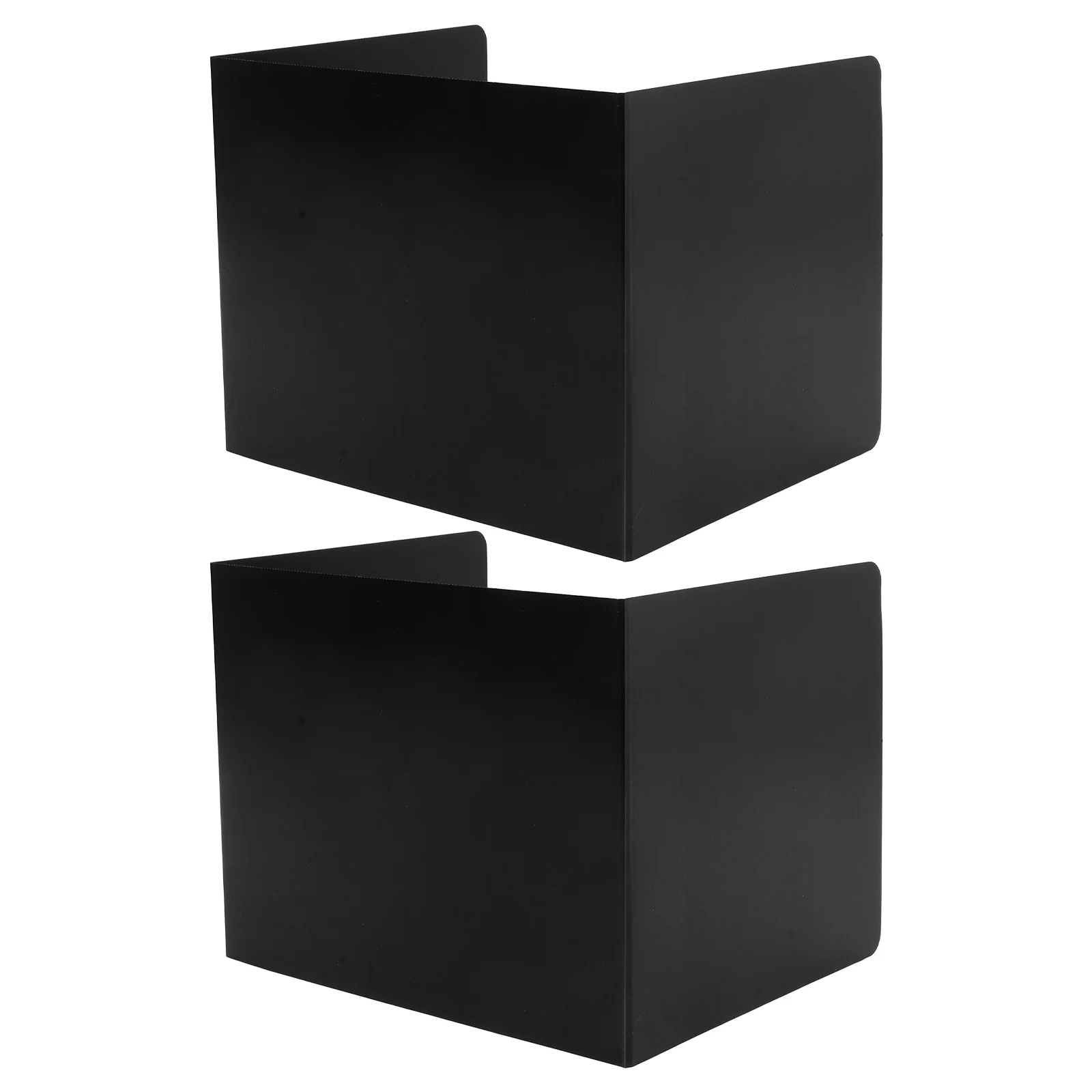 

Privacy Desk Partition Student Office 3Sided PP Foldable Black Study Dividers Plastic Classroom Screens Easy Install