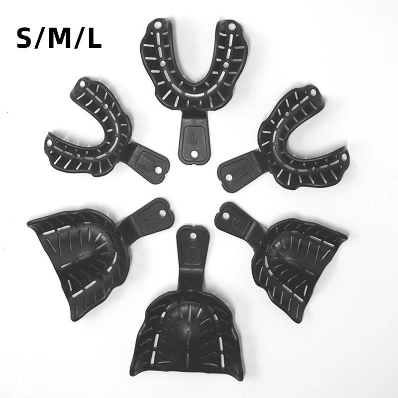 12Pcs/Set Dental Impression Trays Thermoplastic Full Mouth Adsorption Denture Impression Tray Edentulous Jaw Tray Dentist Tools