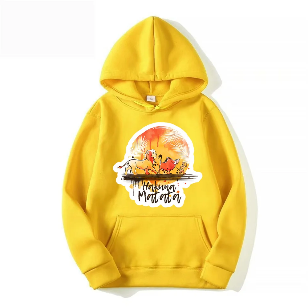 Disney der König der Löwen Männer und Frauen Hoodie Cartoon Mode Frauen übergroße Sweatshirt Tops Frühling Herbst Paar Pullover Kleidung