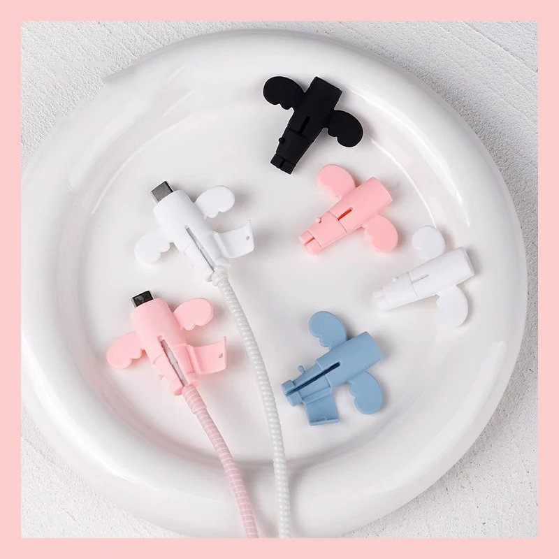 4 Pcs Cable Protector Saver Cute Protector USB Cable Saver Phone Charger Cable Sleeve Cable Wire Wrap Connector Charging Saver