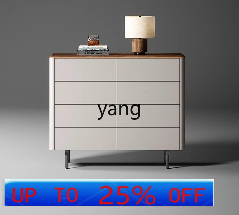 

LMM light luxury solid wood chest villa living room Italian wall eight bucket cabinet