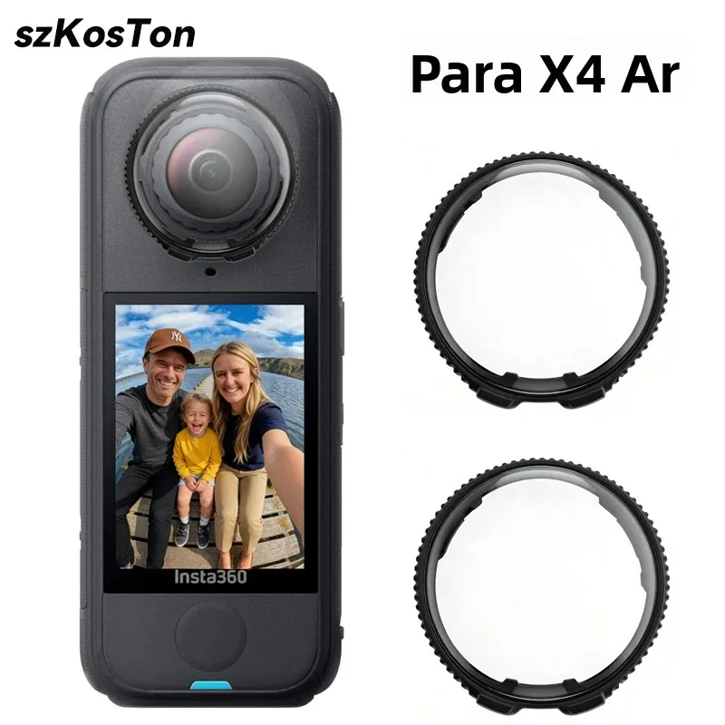 Protetor de Lente para Insta360 X4 Air, Tampa de Lente Transparente à Prova d'Água e Choque, Acessórios para Insta 360 X4 Air