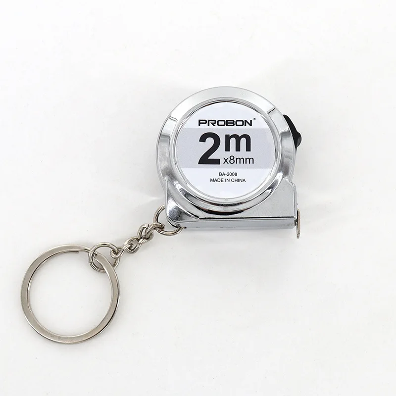 1Pc 2 Meters Mini Retractable Steel Tape Measure Portable Keychain Pocket Household Measuring Tool
