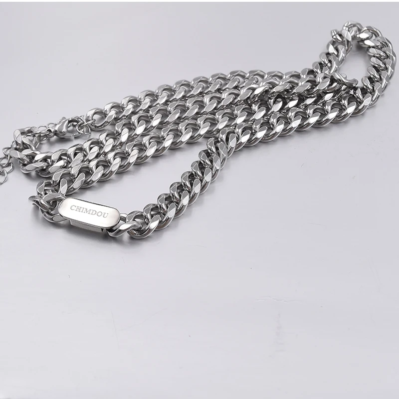 CHIMDOU Cuban Chain Men's ID Jewelry Chains