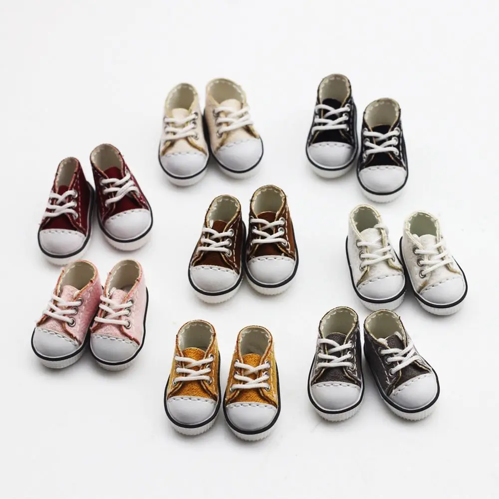

New Fashion Doll Canvas Shoes High Quality 8 Colors Casual Wear Shoes For 1/12 Dolls Fashion Sneakers Clothes Accessories