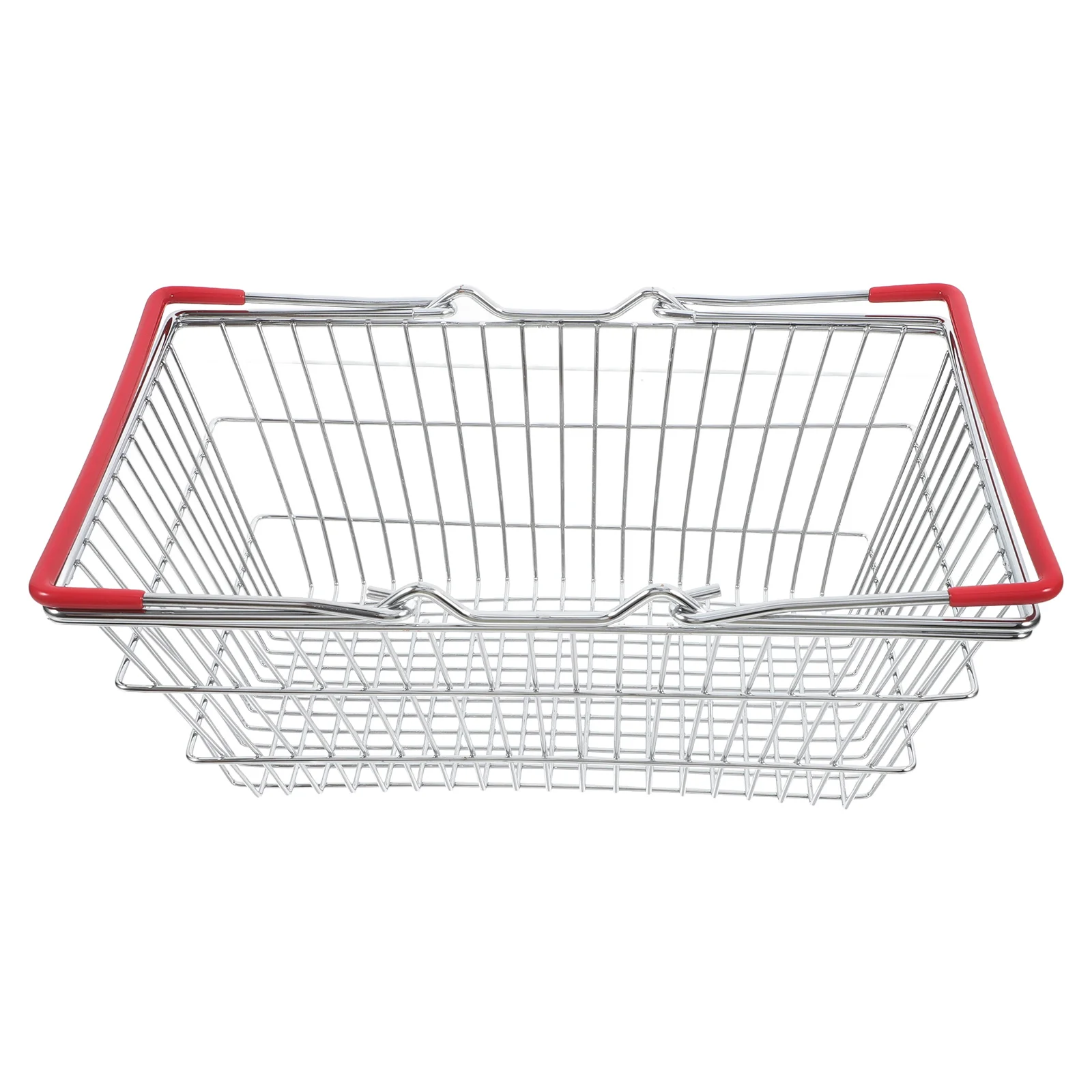 Cestas de compras simuladas con asa para niños Mini bolso Bolga de hierro rojo