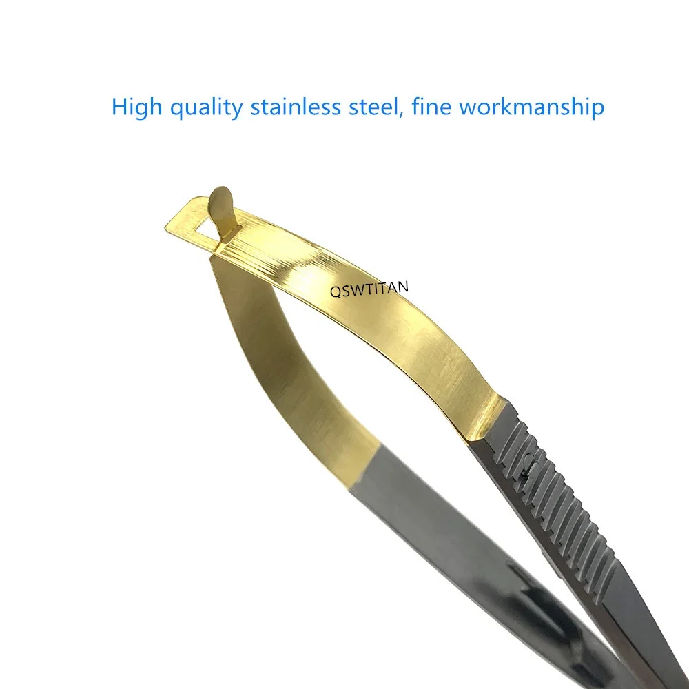 11.5-18cm Micro Needle Holder Heavy Serrated Jaw With Lock Stainless Steel Ophthalmic micro surgical instruments 1pc