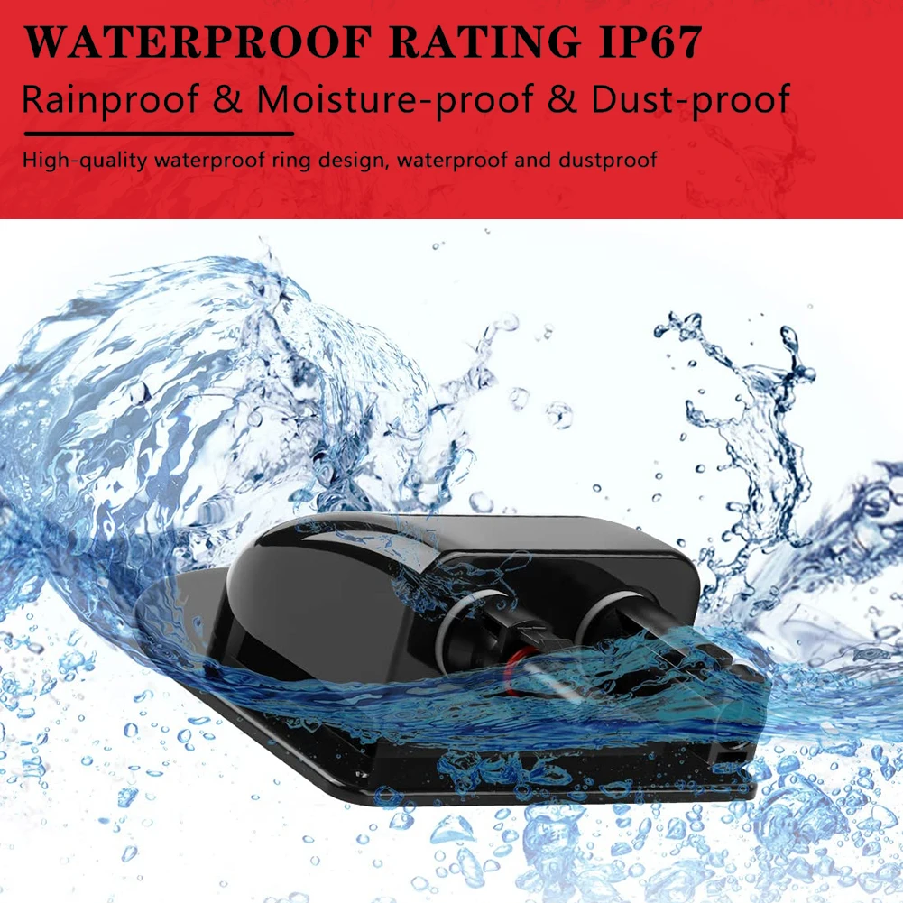 لوحة طاقة شمسية ثقب مزدوج سلك كابل دخول الغدة صناديق الختم موصل كابل منحني مقاوم للماء لقارب متنقل RV-قافلة