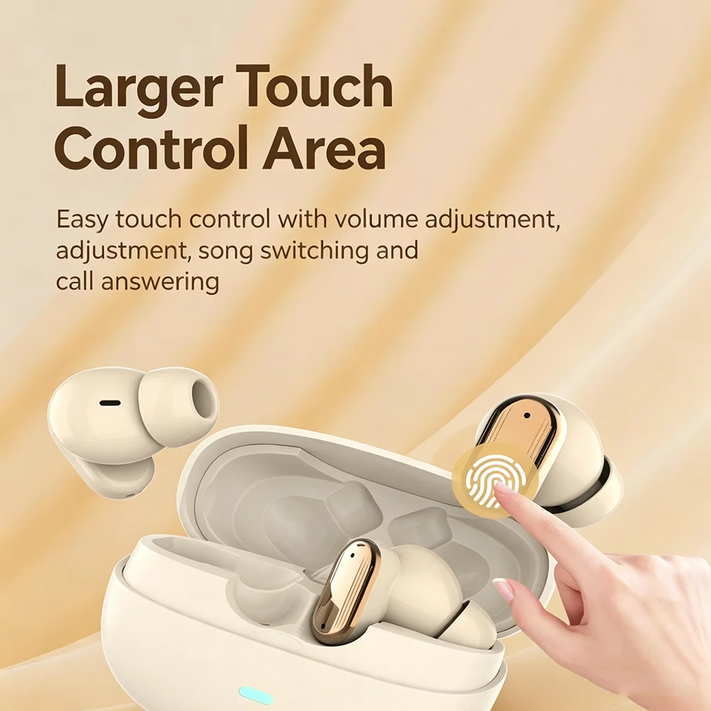 KEBIDUMEI Bluetooth 6.0 In-Ear Earbuds Mini True Wireless Headphones ANC Noise Cancellation Earphones IPX7 Waterproof Headsets