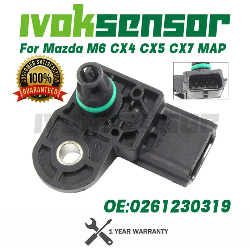 

0261230319 SH01-18-211 F01R00E038 SH01-K3239 New Manifold Absolute Pressure Sensor For Mazda M6 CX4 CX5 CX7 MAP
