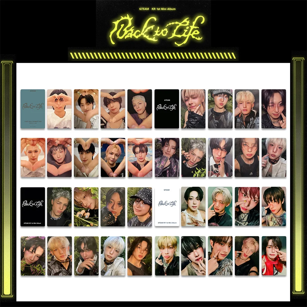 Set de 9 Tarjetas LOMO del Mini Álbum 1st de &TEAM, Back to Life HD, Tarjetas Especiales con K FUMA, NICHOLAS, EJ, YUMA, JO, HARUA, TAKI, MAKI, Regalo para Fans