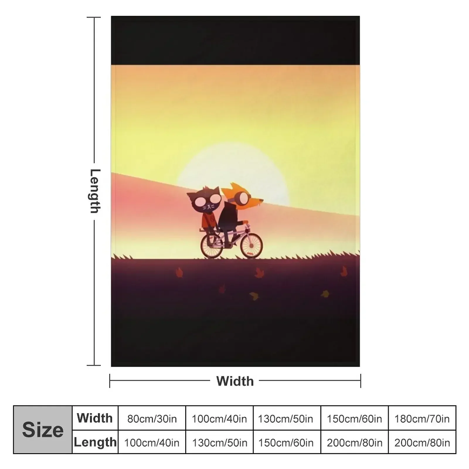 Night in the woods cycles poster HD Throw Blanket couch cozy soft plush fuzzy picnic outdoor blanket