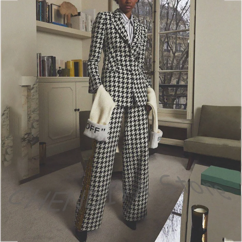 

Tailored Made Women's Suit Luxury 2026 Peaked Lapel Casual Blazer Set 2 Pieces Slim Fit Single Breasted Elegant Chic Outfit