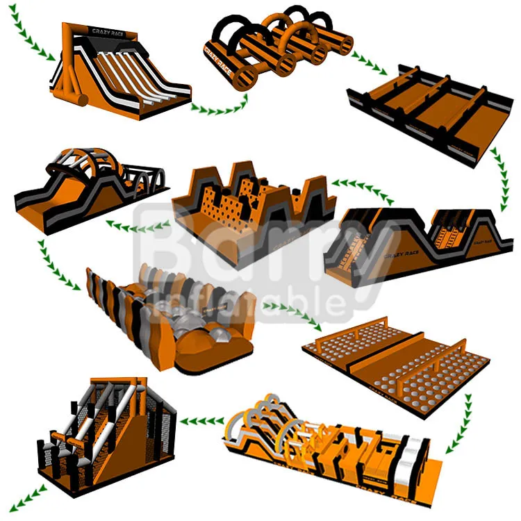 Commercial 5K Infla  Obstacle Course for Adults Large Outdoor Infla  Running Obstacle Race Equipment