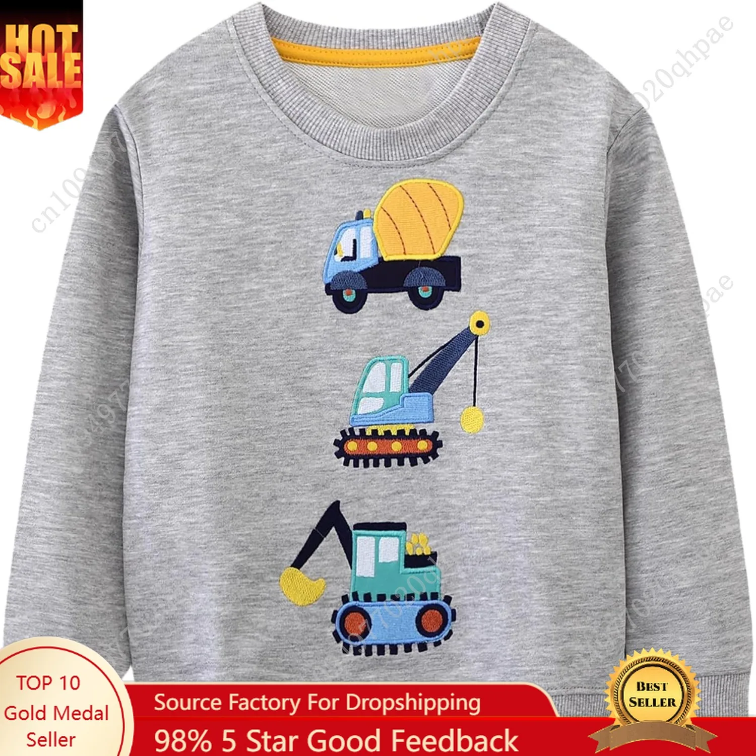 سويت شيرت للأولاد الصغار بأكمام طويلة، قمصان كاجوال للأطفال من القطن برسومات الخريف والشتاء، بلوزة علوية #1