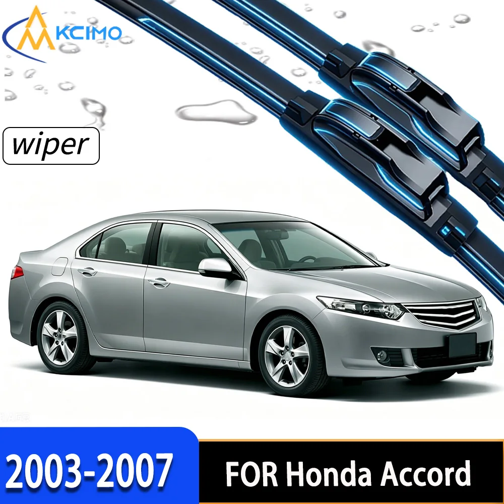 

Premium 2PCS Front Windshield Wipers for Honda Accord CM4/5/6/7/8 2003-2007, Heavy-Duty Natural Rubber, Direct Replacement