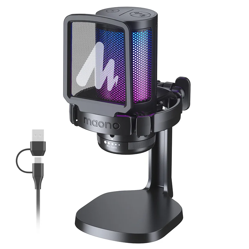 maono DGM20 Gaming Microphone,USB Microphone Condenser Mic RGB