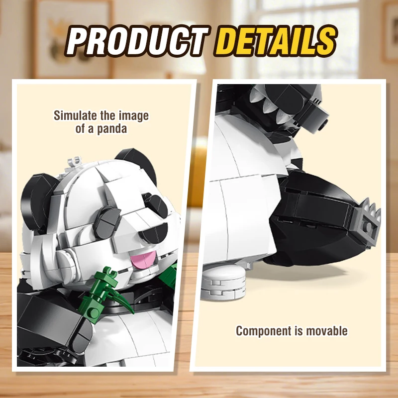 Panda Giraffe Penguin Elephant Building Block 3 IN 1 Animal Series Assembly Brick City Construction Toys for Children Adults