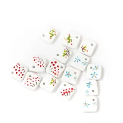 Cute Hand-drawn Ceramic pendant Pattern Beads For Making Diy Jewelry Earrings Necklaces Bracelets Z768