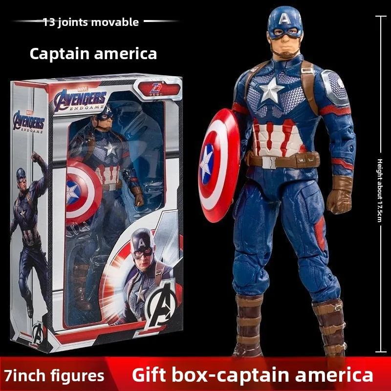 

Подвижная фигурка Marvel Comics: Железный человек 7 дюймов, Человек-паук, Капитан Америка. Коллекционная модель, подарок для детей.