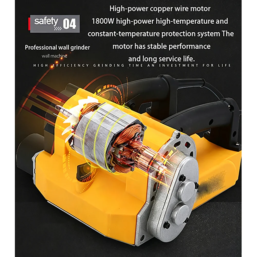 Old Wall Refurbishment Dust-Free Wall Planer 1000-4000rpm Wall Planer 4580W Wall Shovel Renovation Plane Rough Planer