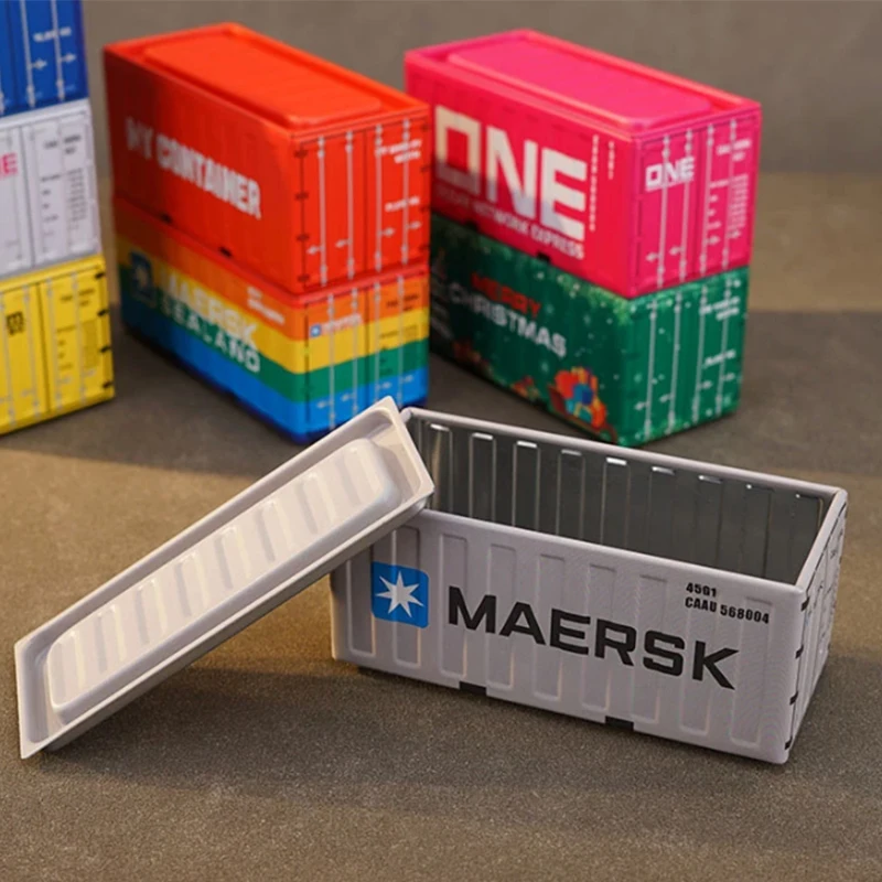 Neue Container Mini Eisen Box Kleine Container Modell Lagerung Box Kreative Desktop Ornament Lagerung Rack Multifunktionale Metall Box