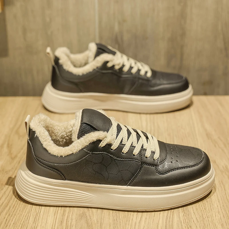 

Мужские удобные зимние новые модные повседневные хлопковые кроссовки, легкие туфли на флисовой подкладке, универсальные утолщенные спортивные туфли на мягкой подошве