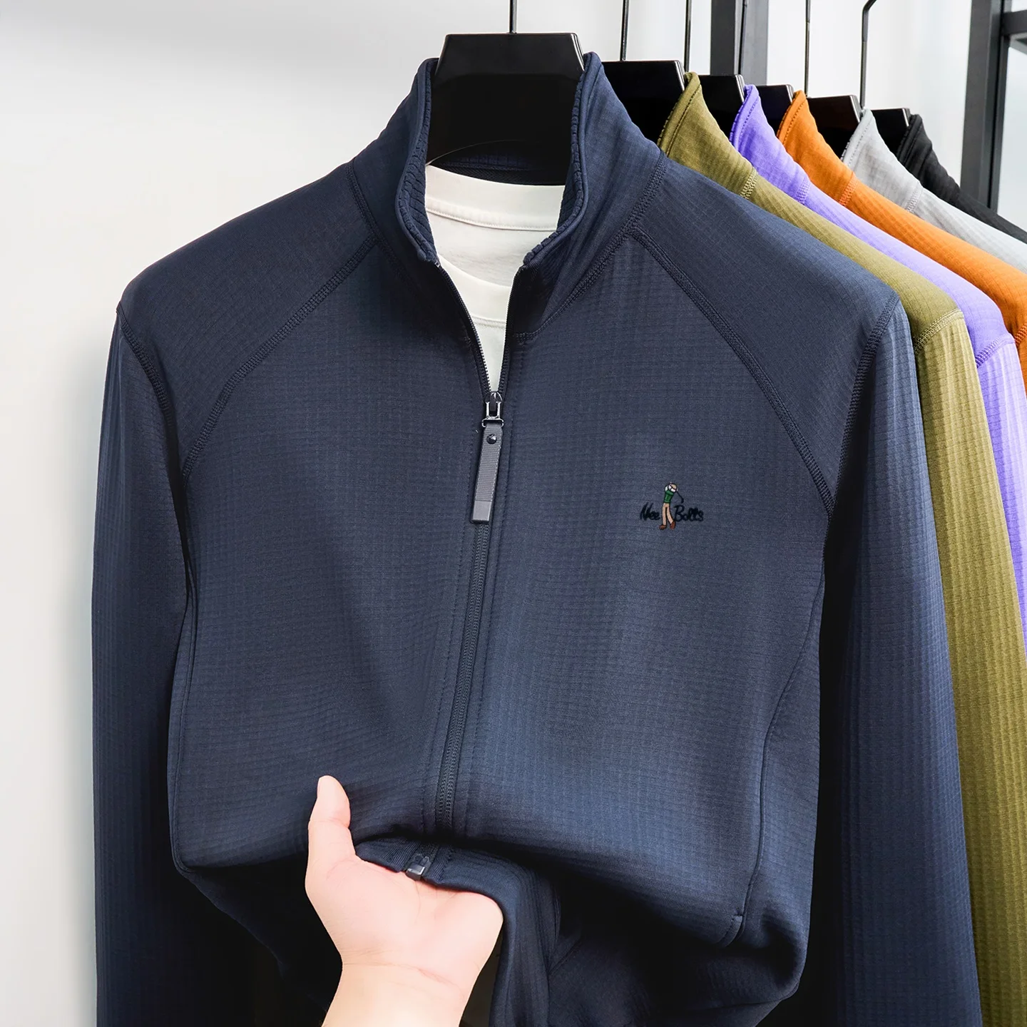 Luxusmarke Herren Jacke Designer neue Mode raffinierte Cartoon Muster Golf Freizeit weiche Komfort Reißverschluss Mantel – Detail 19