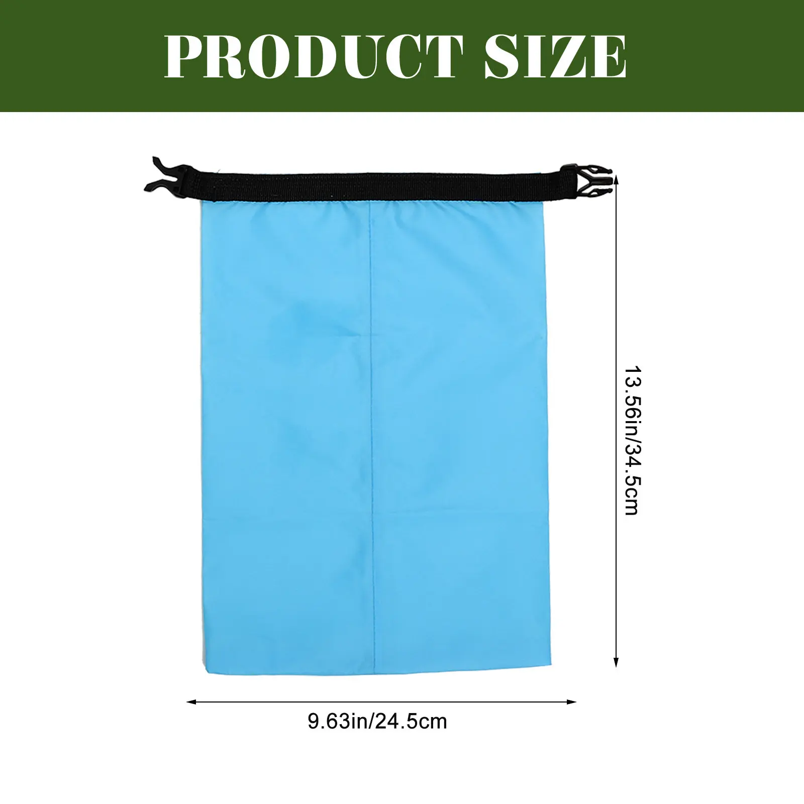 3Pcs Waterproof Dry Bag Sky Blue Nylon Foldable Compression for Camping Boating Kayaking Rafting Fishing Outdoor Storage