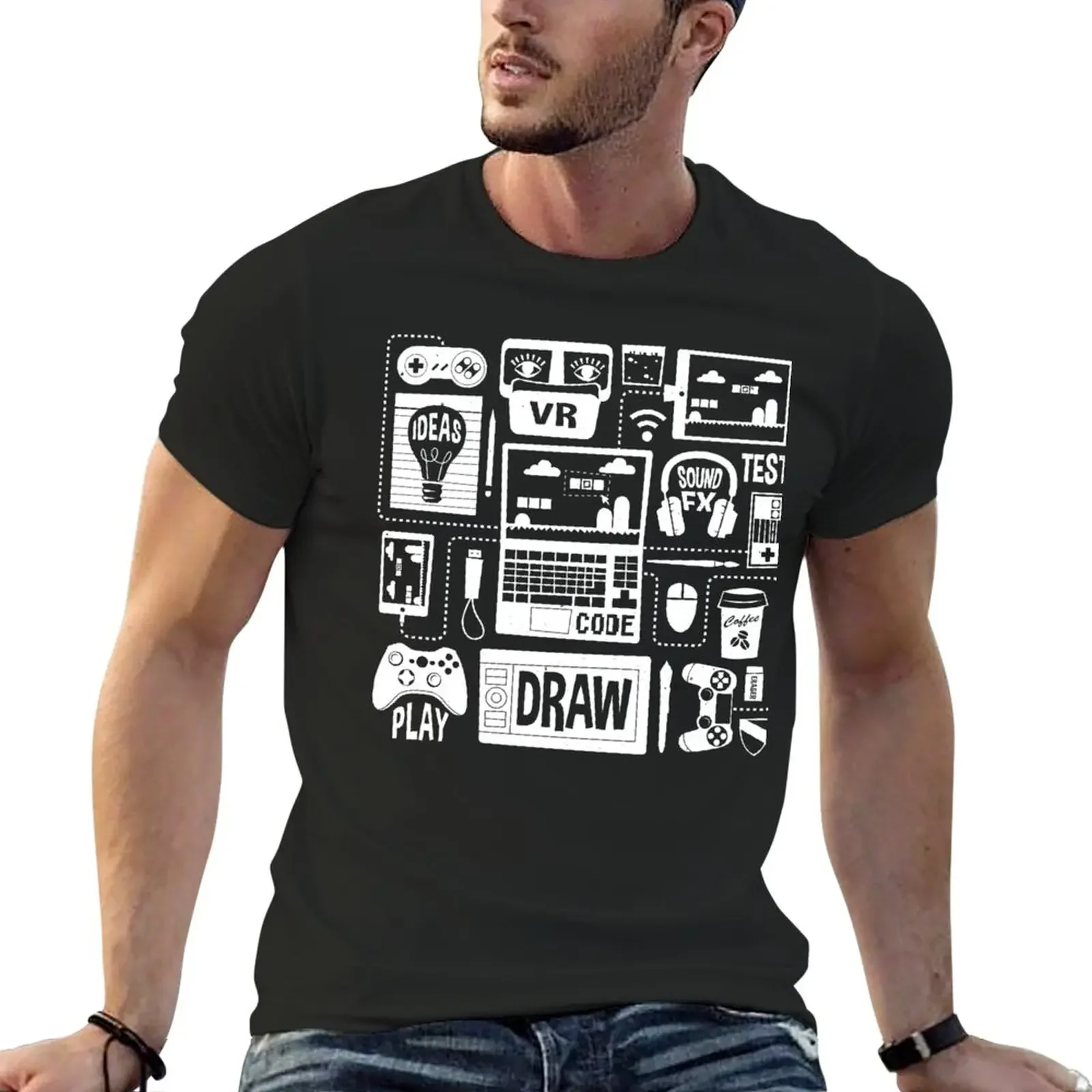 

New It's a Game Dev World T-Shirt kawaii clothes black t shirt mens t shirts pack