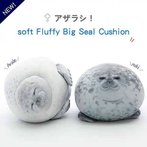 Hot 20-60cm Giant Seal Lifelike Grey Sea Lion Aquatic Animal Soft Stuffed Doll HOT INS Plushie Gift