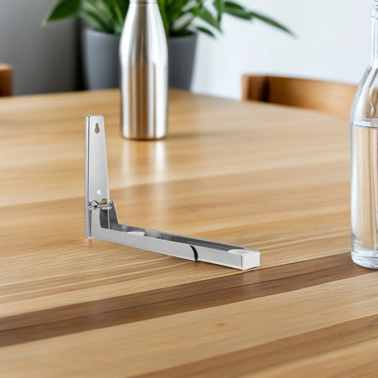 

Набор из 1 шт. настенного кронштейна для микроволновой печи из нержавеющей стали, складная регулируемая полка для хранения на кухне, держатель для микроволновой печи