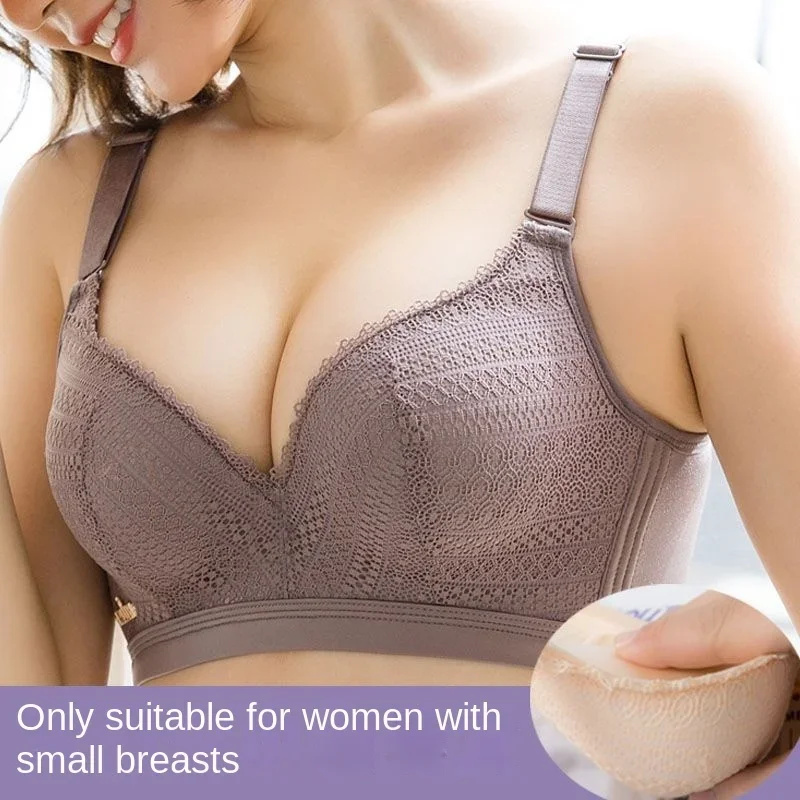 Summer Thickened Bra with An Extra Thickness of 8cm, Gathered Flat Bra with Extra Thickness and No Steel Ring, Sexy Upper