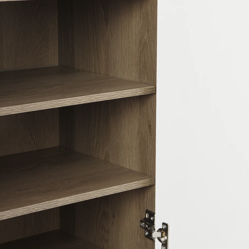 Schuhschrank, Schuhbank, Schuhregal mit gepolstertem Sitz, vielseitige Schuhaufbewahrungslösung mit Regalen für den Flur 140*35*110 cm – Detail 16