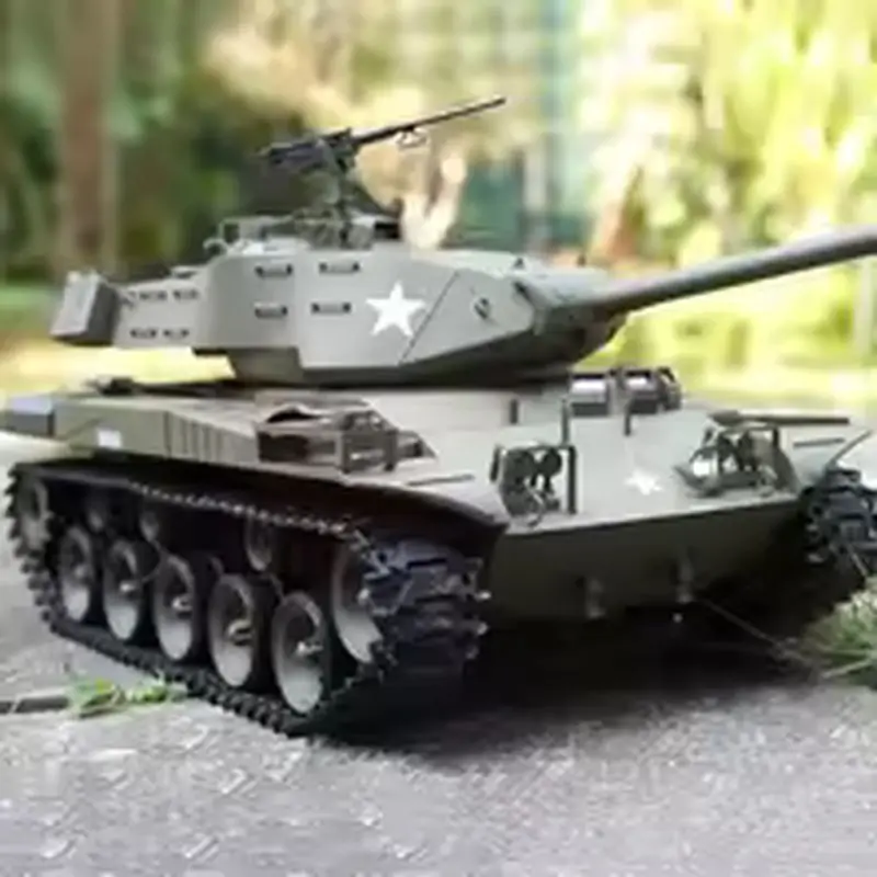 Henglong 3839-1 modelo de simulação carro brinquedo de controle remoto multifuncional dattle contra luz competitiva tanque dattle acústico-opt