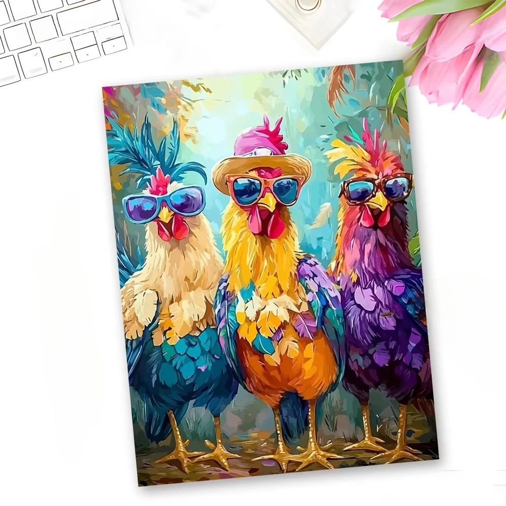

Jigsaw Puzzle Creative Cute Farm Chicken Colorful Animal Portrait For Adults Great Perfect Family Fun Relaxing Brain Teaser Gift