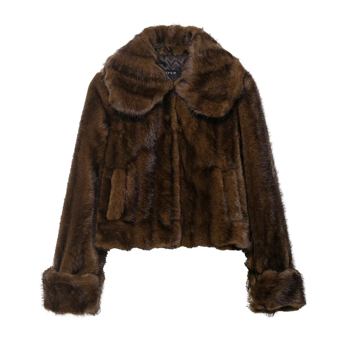 

Women's Casual Fashion Faux Fur Effect Jacket Fall New Arrival Polyester Fiber Material Warm And Stylish Outerwear