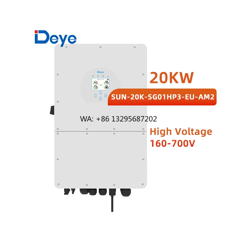 Deye Three Phase Hybrid Inverter 15Kw 20Kw 25Kw 3 Phase High Voltage Battery SUN-20K-SG01HP3-EU-AM2 Solar Inverter