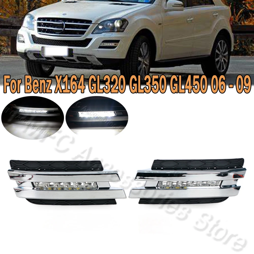 DRL Left Right LED Daytime Running Light No cables Car Styling For Mercedes Benz W164 X164 X204 ML350 ML450 GL450 A1649060251